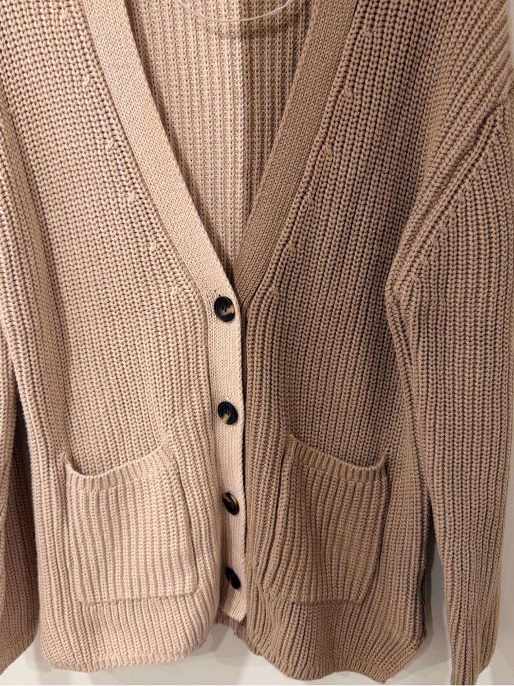 John + Jenn NWOT Evereve Maya Cotton Colorblock Knit Cardigan Size Small - Picture 4 of 7